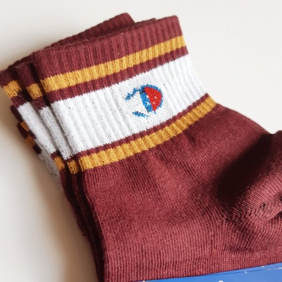 Champion Ankle Socks 3 Pack Burgundy - Picture 2 of 4